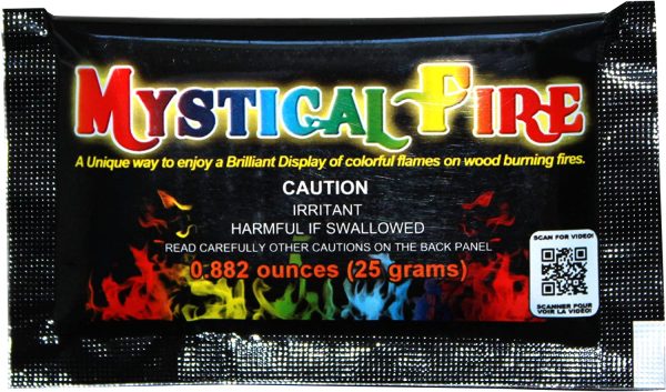 Mystical Fire Flame Colorant Vibrant Long-Lasting Pulsating Flame Color Changer 25gram Packets 6 Pack