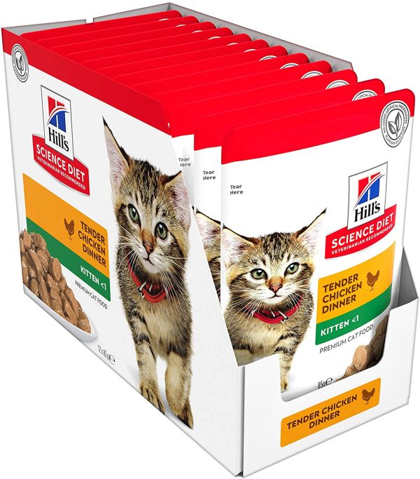 Hill's Science Diet Kitten Wet Cat Food, Chicken, 85g, 12 Pack, Cat Food Pouches - Image 3