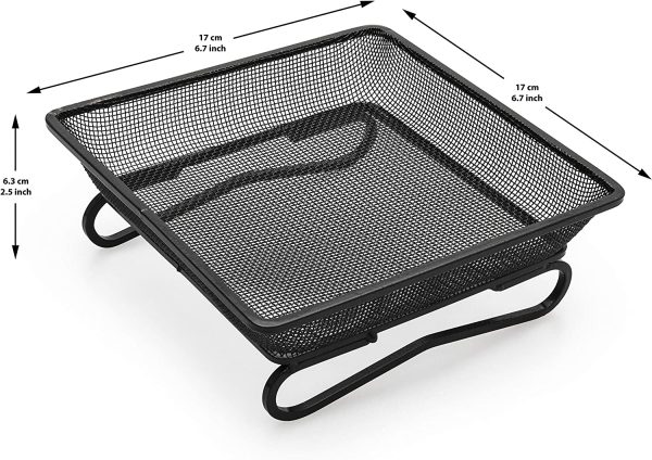 IvyMore Square Metal Mesh Ground Feeding Tray - Compact and Durable Wild Bird Feeder Seed Dish - Complete with Recyclable Plastic Soda Bottle Hanging Bird Feeder - Image 4