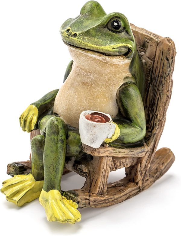 Miniature Frog Garden Statue - 2 Tall - Mini Outdoor Accessory Figurine for Fairy Garden - Image 3