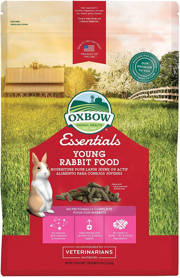 Oxbow Essentials Young Rabbit Food - All Natural Rabbit Pellets - 5 lb.