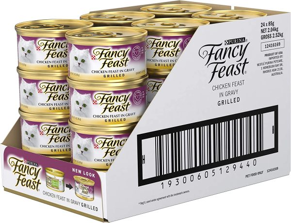 Fancy Feast Grilled Chicken in Gravy Wet Cat Food, Adult, 24 Can, 24x85g - Image 2