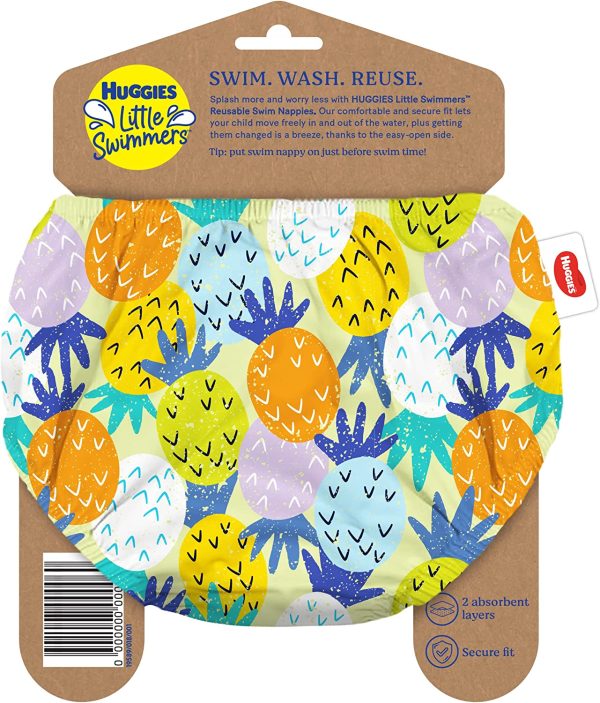 Huggies Reusable Swim Nappy Small (7-12kg) Pineapple Party - Image 4