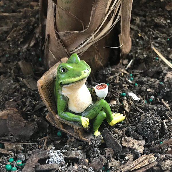 Miniature Frog Garden Statue - 2 Tall - Mini Outdoor Accessory Figurine for Fairy Garden - Image 2