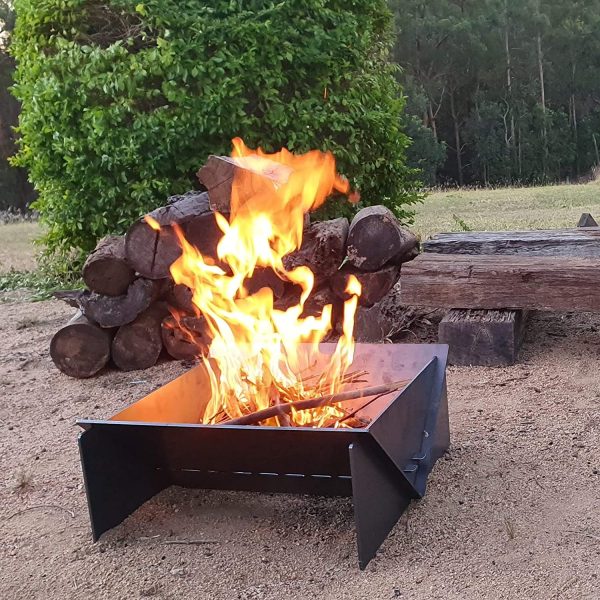 TBFM Collapsible Steel Fire Pit - 100% Made in Australia | Extra Thick 5MM Mild Steel | Unique Designer Fire Pit | Foldable into 5 Pcs | Versatile Use Great for Camping or Garden, Yard | AUSSIE Seller - Image 5