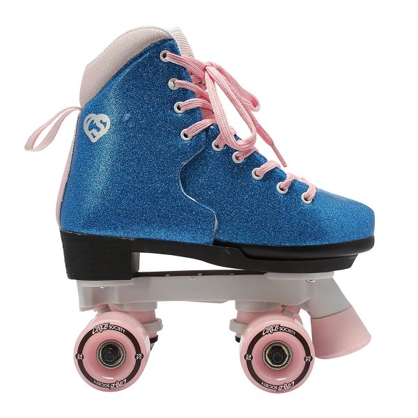 Circle Society Classic Adjustable Indoor and Outdoor Childrens Roller Skates - Bling Bubble Gum,3-7 US - Image 5