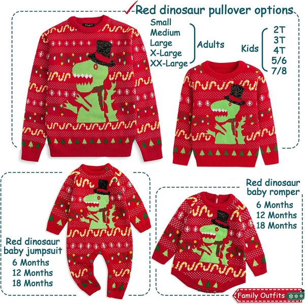 Simplee kids Ugly Christmas Sweater Family Matching Outfits for Holiday Party Knitted Pullover - Image 7