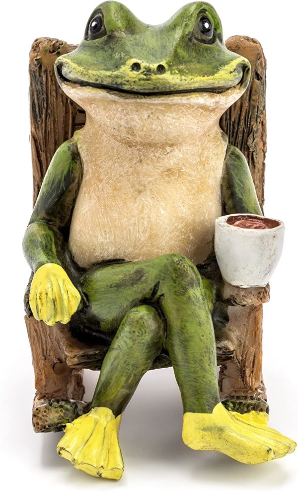 Miniature Frog Garden Statue - 2 Tall - Mini Outdoor Accessory Figurine for Fairy Garden - Image 5