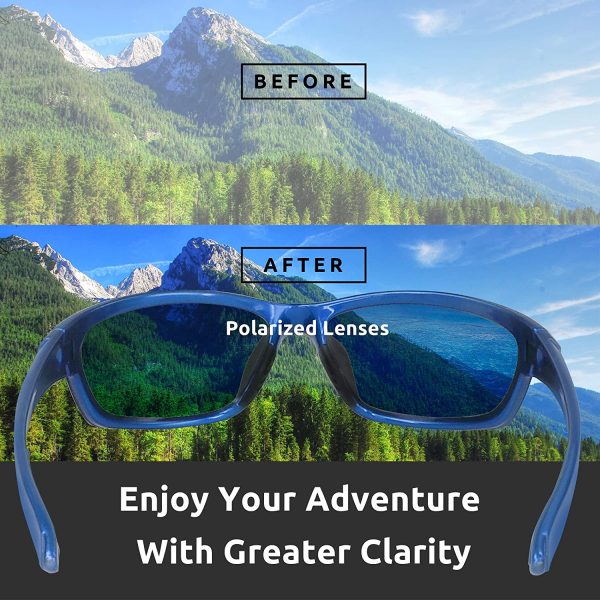 Flux AVENTO Polarized Sports Sunglasses UV400 Protection with Anti-Slip Function and Lightweight Frame - for Men and Women when Driving, Running, Baseball, Golf, Casual Sports and Activities - Image 2