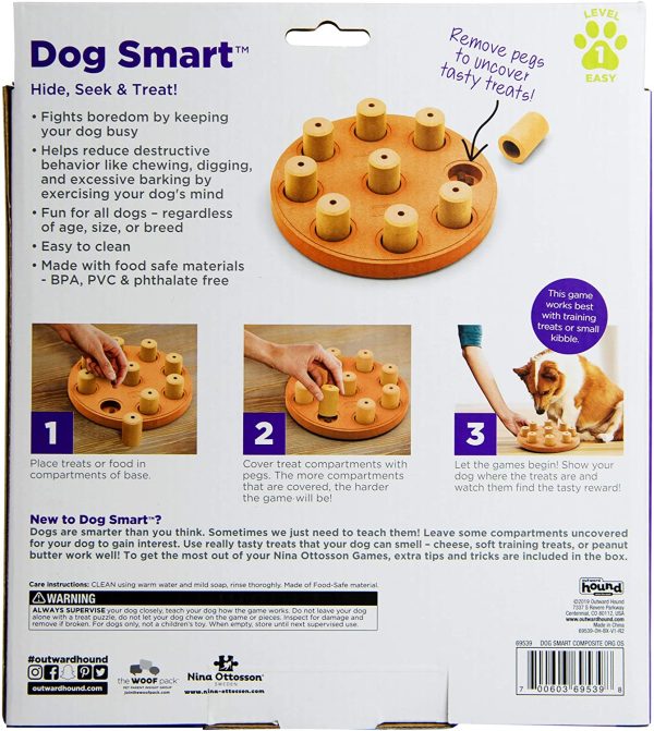 Nina Ottosson by Outward Hound Dog Smart Orange Composite Interactive Treat Puzzle Dog Toy