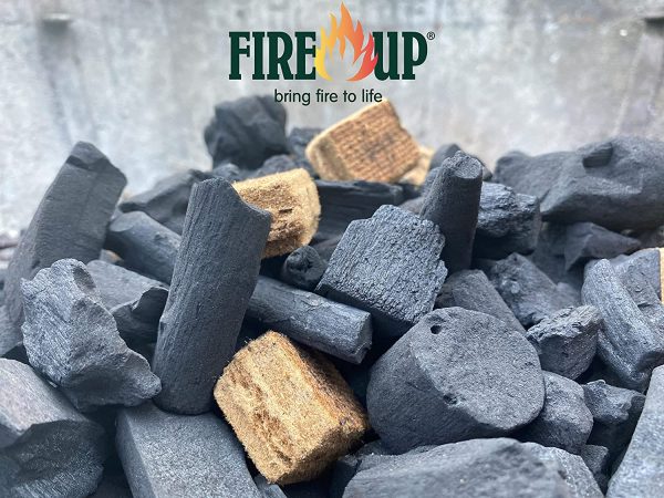 FIRE UP Natural Sustainable Firelighters ?C Perfect for lighting BBQs, fireplaces, and open fires - FSC Certified and Co2 Neutral ?C NO palm oil (Pack of 28) - Image 2