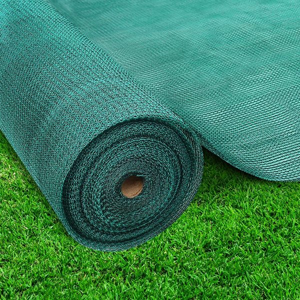 Instahut 1.83 x 50m Sunblock Shade Cloth 80% UV Resistant Privary Screen Heavy Duty Cmomercial 80GSM Shade Sail for Outdoor Patio Lawn Fence Greenhouse Flower Plants-Green - Image 2