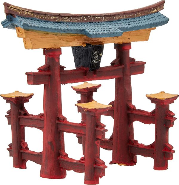 Rosewood Japanese Torii Gate Aquarium Ornament - Image 4