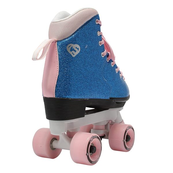 Circle Society Classic Adjustable Indoor and Outdoor Childrens Roller Skates - Bling Bubble Gum,3-7 US - Image 4