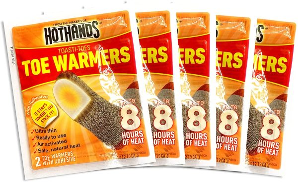 HOTHANDS ToastiToes Toe Warmers Pair Value Pack Air Activated Warmers Up to 8 Hours of Heat, 5 Count