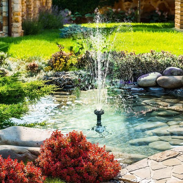 Gardeon Solar Powered Water Fountain Pump Kit with LED Light, 60W Solar Panel and Brushless DC Submersible Solar Fountain Pump for Patio, Garden and Pond - Image 2