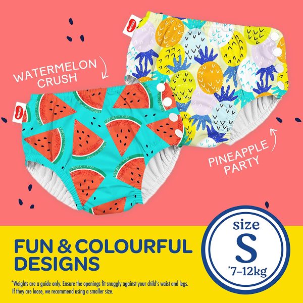 Huggies Reusable Swim Nappy Small (7-12kg) Pineapple Party - Image 3