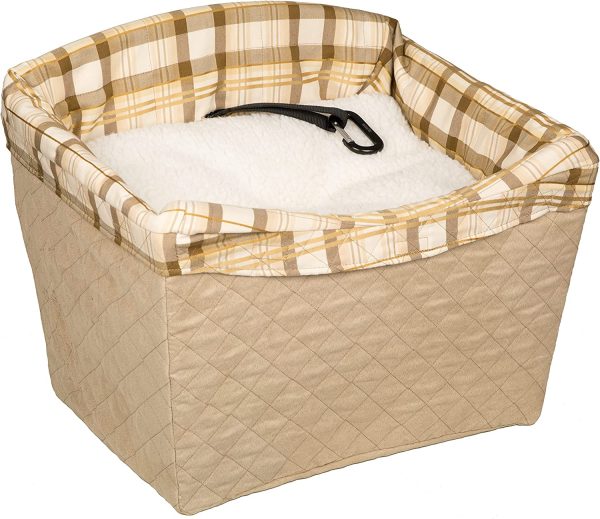 PetSafe Happy Ride Quilted Safety Seat Tan, Taupe, Jumbo (PTV17-16912) - Image 3