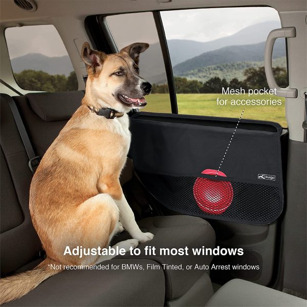 Kurgo Car Door Guard for Dogs, Pet Protector for Car Doors, Waterproof, Adjustable, Quick Installation, Storage Pockets, Fits Sedans and SUVs, Black