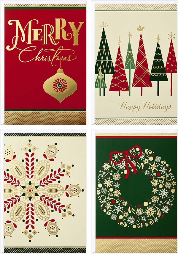 Image Arts Boxed Christmas Cards Assortment, Elegant Icons (4 Designs, 24 Cards with Envelopes) - Image 2