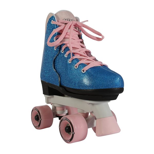 Circle Society Classic Adjustable Indoor and Outdoor Childrens Roller Skates - Bling Bubble Gum,3-7 US - Image 2