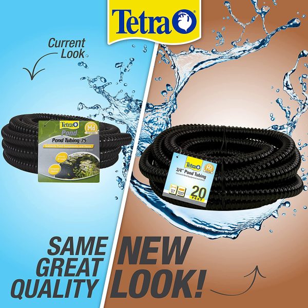 TetraPond Pond Tubing 3/4 Inch Diameter, 20 Feet Long, Connects Pond Components