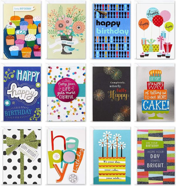 Hallmark Assorted Birthday Greeting Cards (12 Cards and Envelopes) - Image 3