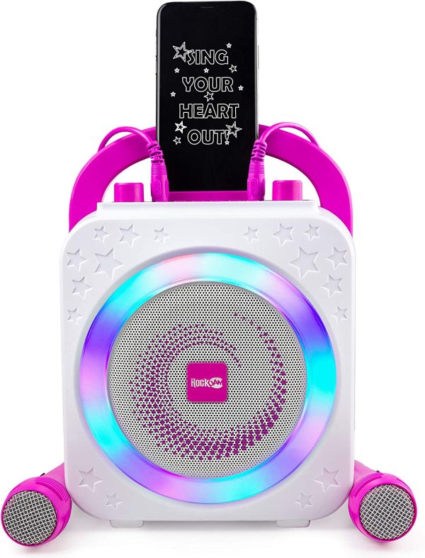 The RockJam Party Karaoke Machine With Bluetooth, 10Watt Speaker & Two Microphones