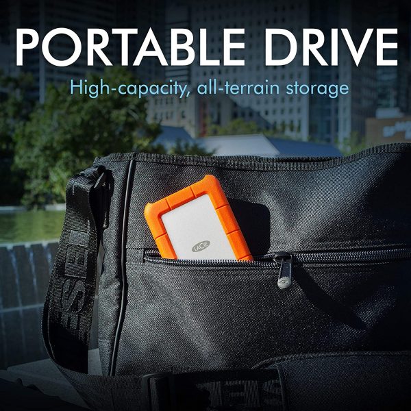 LaCie Rugged Mini USB 3.0 / USB 2.0 2TB Portable Hard Drive LAC9000298 - Image 2