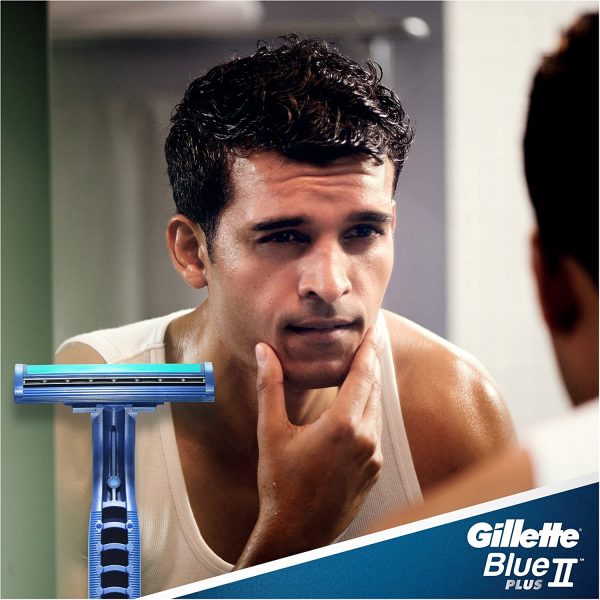 Gillette Blue II UltraGrip Pivot Disposable Shaving Razor, 5 Pack - Image 5