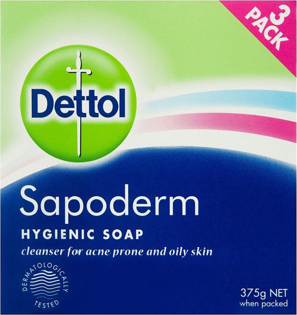 Dettol Sapoderm Hygienic Soap for Acne Prone and Oily Skin 3 Pack - Image 5