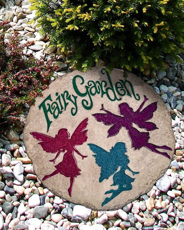 Spoontiques - Garden D??cor - Bronze Angel Stepping Stone - Decorative Stone for Garden - Image 3